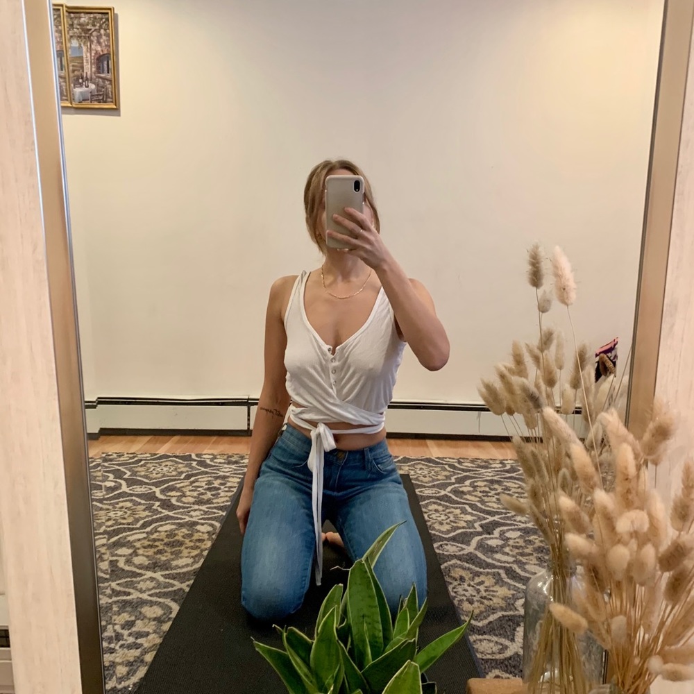 Privacy Please Orion White Tank Medium